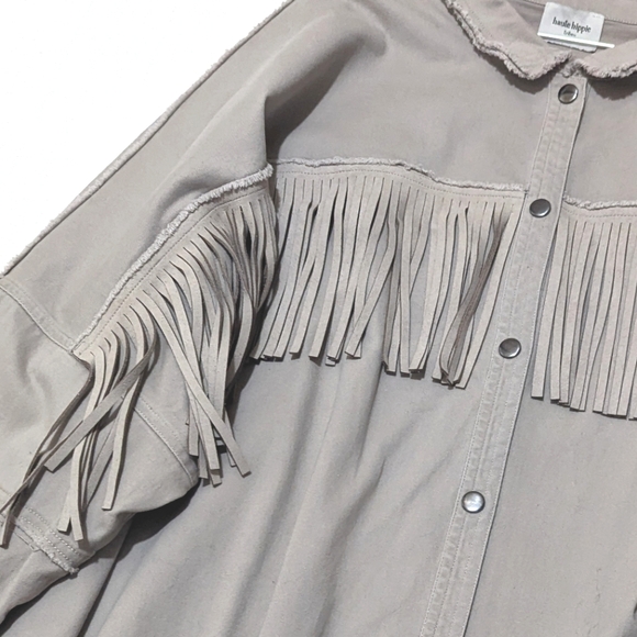 Haute Hippie | Oversized | Fringe Jacket | Bohemian | Shabby Chic | Western | - Picture 5 of 13
